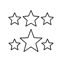 rating stars icon, rating stars line art - simple line art of rating stars, perfect for rating stars logos and icons