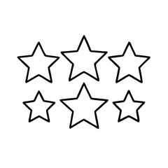 Obraz premium rating stars icon, rating stars line art - simple line art of rating stars, perfect for rating stars logos and icons