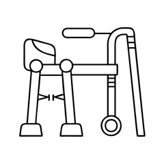 rehabilitation equipment icon, rehabilitation equipment line art - simple line art of rehabilitation equipment, perfect for rehabilitation equipment logos and icons