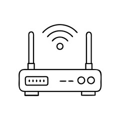 router icon, router line art - simple line art of router, perfect for router logos and icons