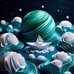 The paper orbits a ce