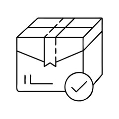 sealed parcel icon, sealed parcel line art - simple line art of sealed parcel, perfect for sealed parcel logos and icons