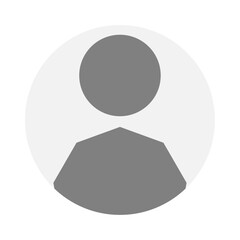 Vector flat illustration in grayscale. Avatar, user profile, person icon, gender neutral silhouette, profile picture. Suitable for social media profiles, icons, screensavers and as a template.