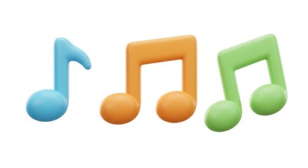 Colorful Musical Notes Illustration for Creative Design Projects