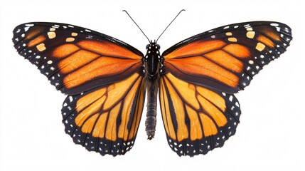 Fototapeta premium Beautiful Monarch Butterfly Illustration Isolated on White Background