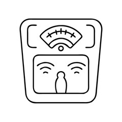 smart scale icon, smart scale line art - simple line art of smart scale, perfect for smart scale logos and icons