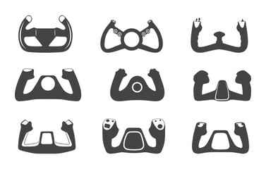 Aero plane steering wheels svg, Plane steering wheels svg, Plane steering wheels silhouette, Aero plane steering wheels silhouette, Aircraft control wheel svg.