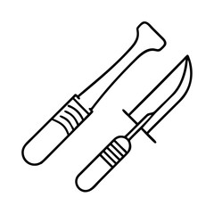 surgical instruments icon, surgical instruments line art - simple line art of surgical instruments, perfect for surgical instruments logos and icons