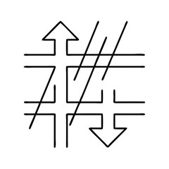 trending hashtags icon, trending hashtags line art - simple line art of trending hashtags, perfect for trending hashtags logos and icons