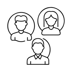 user personas icon, user personas line art - simple line art of user personas, perfect for user personas logos and icons