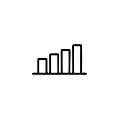 business graph on white background