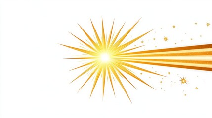 Fototapeta premium Vibrant starburst graphic with rays and sparkling elements for eye-catching designs and creative projects.