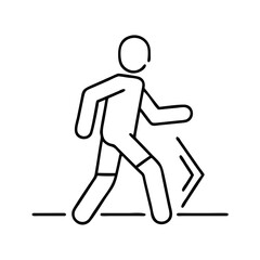 walking icon, walking line art - simple line art of walking, perfect for walking logos and icons