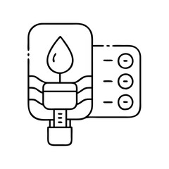 water tracker icon, water tracker line art - simple line art of water tracker, perfect for water tracker logos and icons