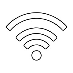 wireless signal icon, wireless signal line art - simple line art of wireless signal, perfect for wireless signal logos and icons