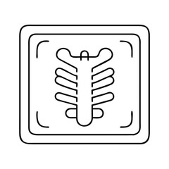 x ray icon, x ray line art - simple line art of x ray, perfect for x ray logos and icons