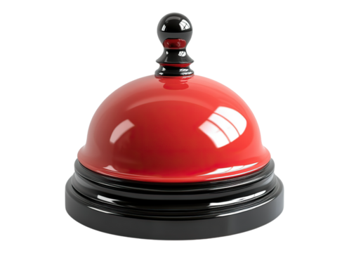 Vibrant red service bell