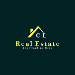 CL Initials Real Estate Logo Vector Art  Icons  and Graphics