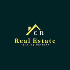 CR Initials Real Estate Logo Vector Art  Icons  and Graphics