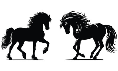 horse silhouette vector