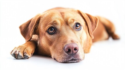 Obraz premium Professional Dog Isolated on White Background for Graphic Design Projects and Publications