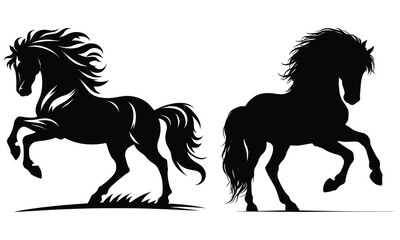 horse silhouette vector