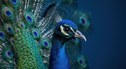 Obraz premium Peacock's Head Close-up