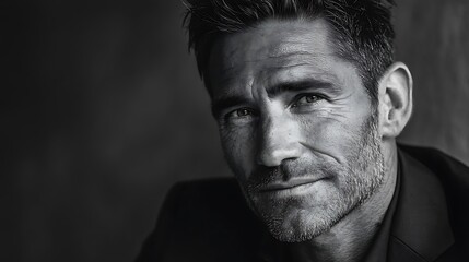 Obraz premium Monochrome portrait of a man (1)