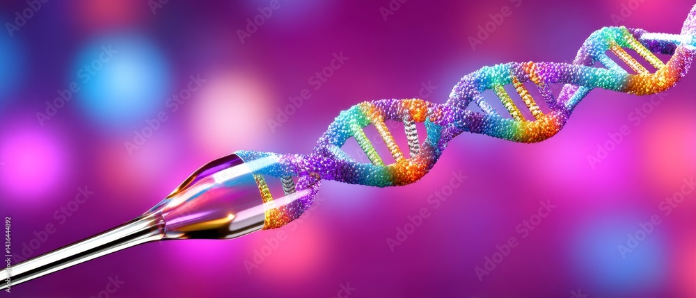 Poster gene editing procedure in progress laboratory closeup image scientific environment advanced technolo