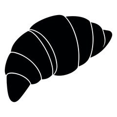 vector illustration of croissant on white background 