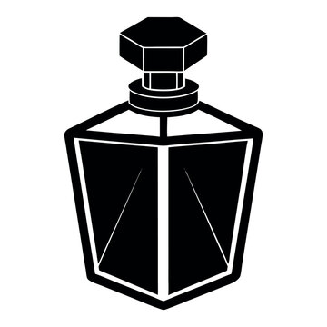 bottle of perfume isolated on white background 