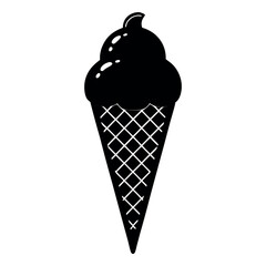 ice cream cone vector illustration on white background 