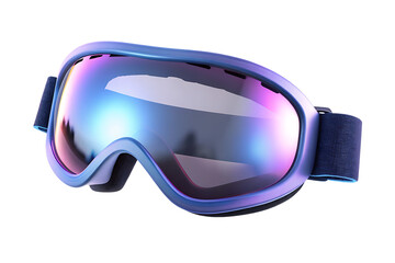 ski goggles with reflective lenses isolated on white background PNG
