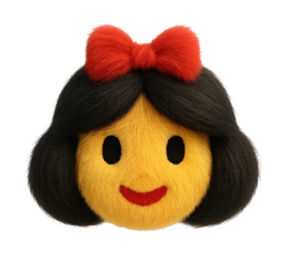 PNG Furry emoji with red bow