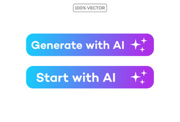 Create generate prompt ai application symbol collection vector template