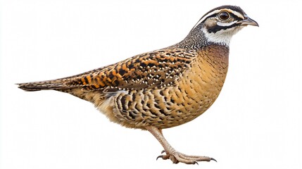 Fototapeta premium Quail Full Body Portrait Side View Transparent - High Quality Stock Photo