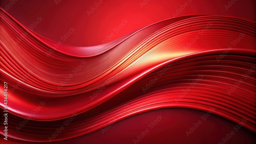 Aufkleber abstract crimson waves a luxurious red flowing design for elegant presentations and modern backgroun