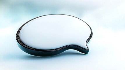 Glossy speech bubble design on a soft gradient background, ideal for communication concepts
