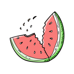 watermelon slice vector illustration
