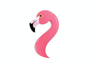 Minimalistic flamingo logo icon isolated on a white background. Flamingo vector illustration.