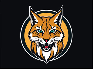 Lynx logo. lynx logo design. Wild lynx. Vector illustration. 