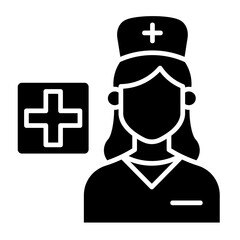 Nurse Assistance  Icon Element For Design	