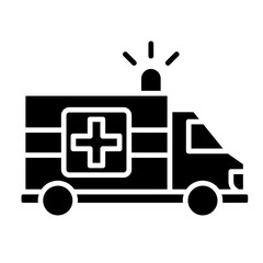 Ambulance Vehicle  Icon Element For Design	