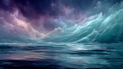 Fototapeta premium A body of water under a sky.