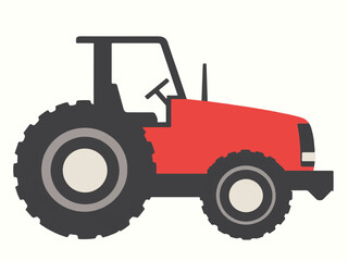 Tractor flat vector design. Farm Tractor Agricultural Machinery Farming Equipment.