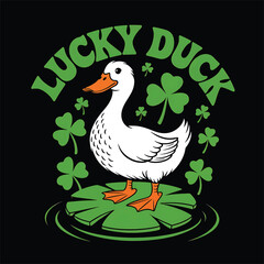 duck with typography illustration stock photos