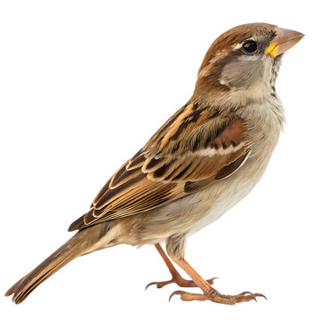 sparrow on white background