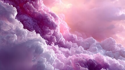 Naklejka premium Dreamy Pastel Sky at Sunset
