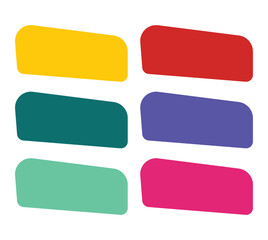 Fototapeta premium A glossy web design offers a set of shiny colorful round buttons with reflection for your site