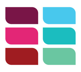 Fototapeta premium Vector set of colorful sticker speech bubbles for web design